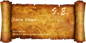 Imre Emma névjegykártya